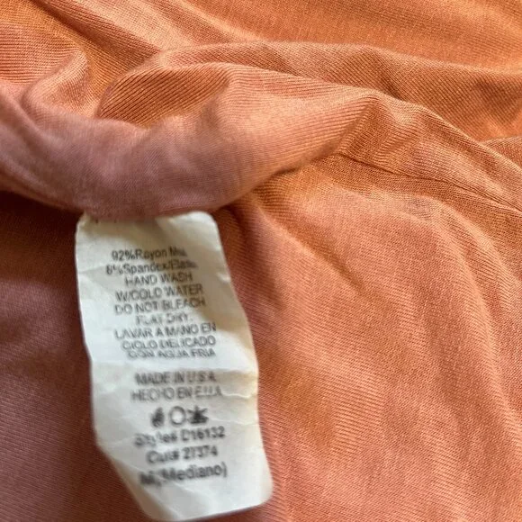 Final Touch Dusty Pink Rayon Mood Spaghetti Strap  Slip Dress Size Medium - Picture 5 of 5